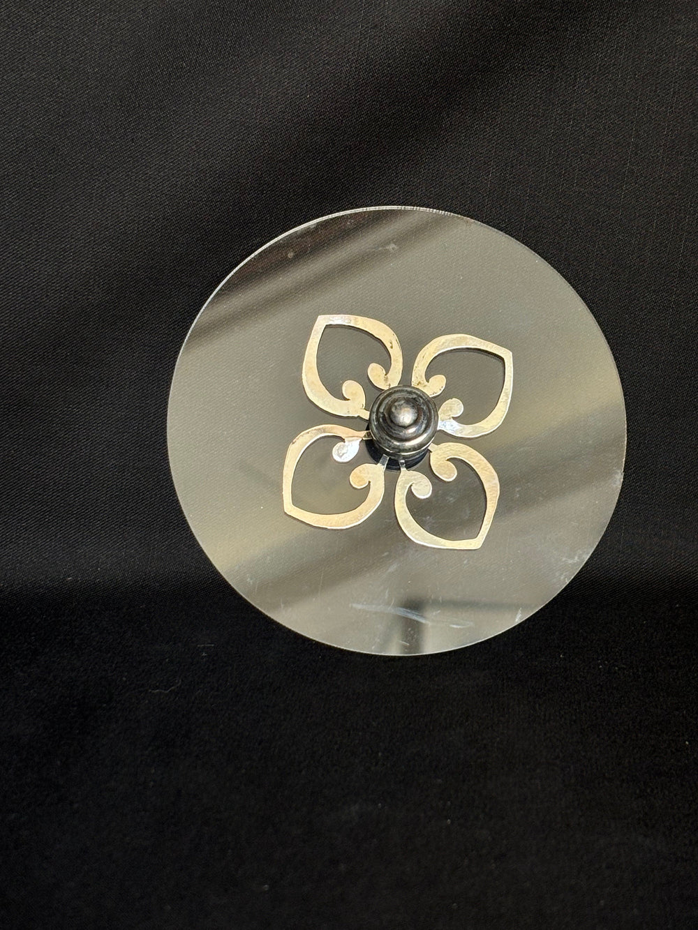 92.5 Sterling Silver Decorative Bowl with Central Design - Hand-Engraved