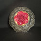 92.5 Sterling Silver Round Trinket Box with Rose Detail - Hand-Engraved