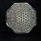 92.5 Sterling Silver Antique Octagonal Box - Royal Elegance