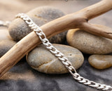 Classic 925 Sterling Silver Figaro Link Bracelet