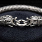 Antique Elephant Head 925 Sterling Silver Woven Bracelet