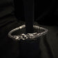 Antique Elephant Head 925 Sterling Silver Woven Bracelet