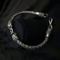 Antique Elephant Head 925 Sterling Silver Woven Bracelet