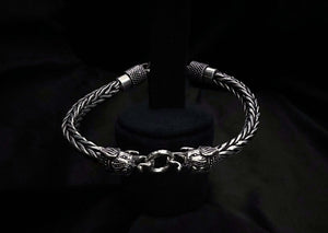 Majestic Elephant 925 Sterling Silver Woven King Chain Bracelet
