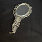 92.5 Sterling Silver Peacock Hand Mirror - Decorative and Functional