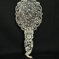 92.5 Sterling Silver Peacock Hand Mirror - Decorative and Functional