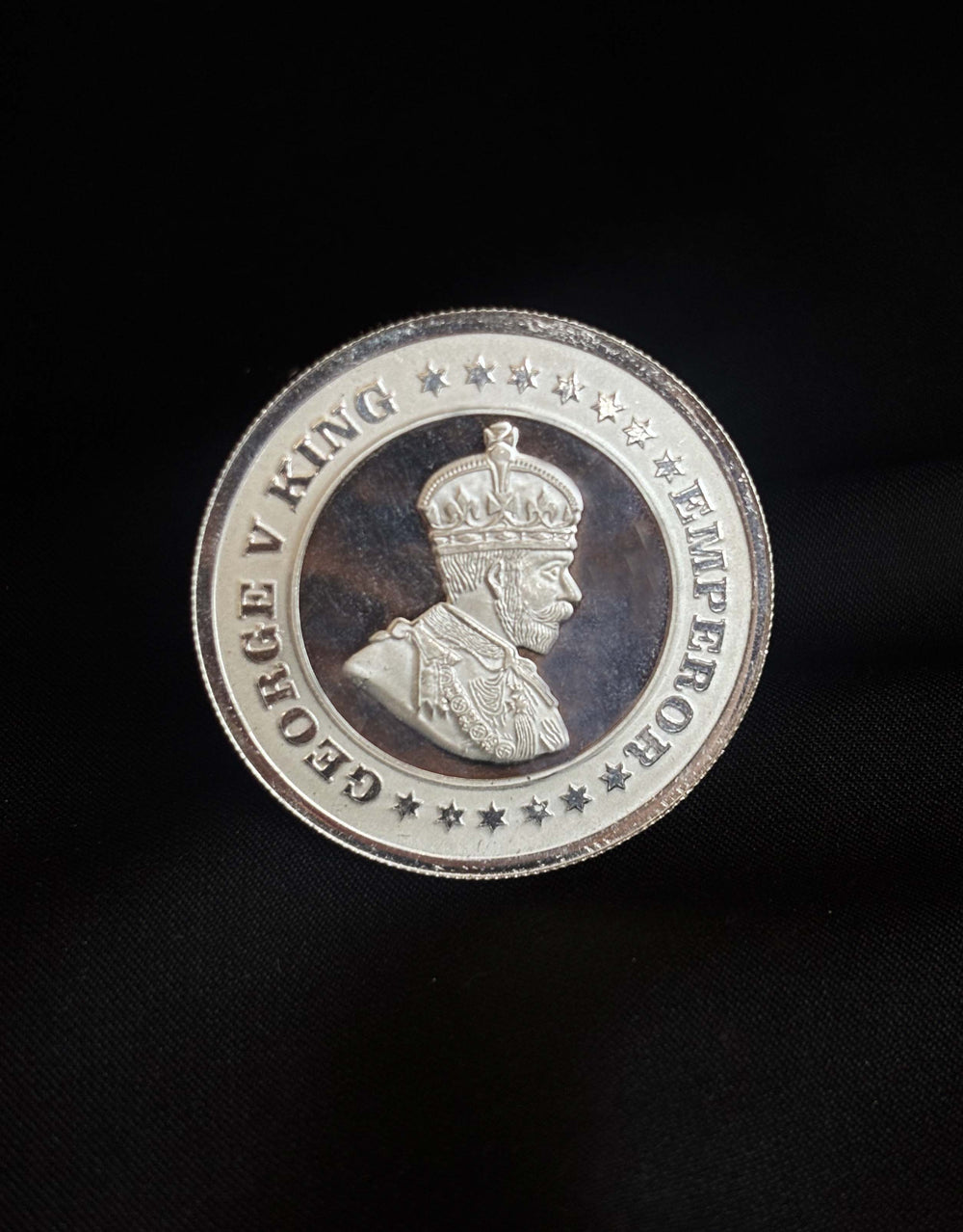 100g Round 999 Pure Silver Geaorge King Empire Silver Coin from Premsay Jewellers