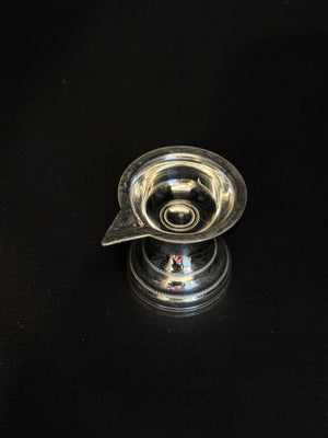 92.5 Sterling Silver Round Diya - Traditional Pooja Oil Lamp