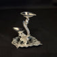 92.5 Sterling Silver Serpent Diya - Dual Oil Lamp for Pooja