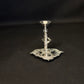 92.5 Sterling Silver Serpent Diya - Dual Oil Lamp for Pooja