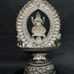 Silver Laxmi Idol Diva/ Deepak with Antique Finish