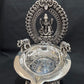 Silver Laxmi Idol Diva/ Deepak with Antique Finish