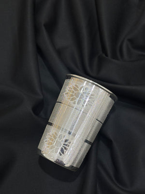 925 sterling silver Glass with intricate floral engravings