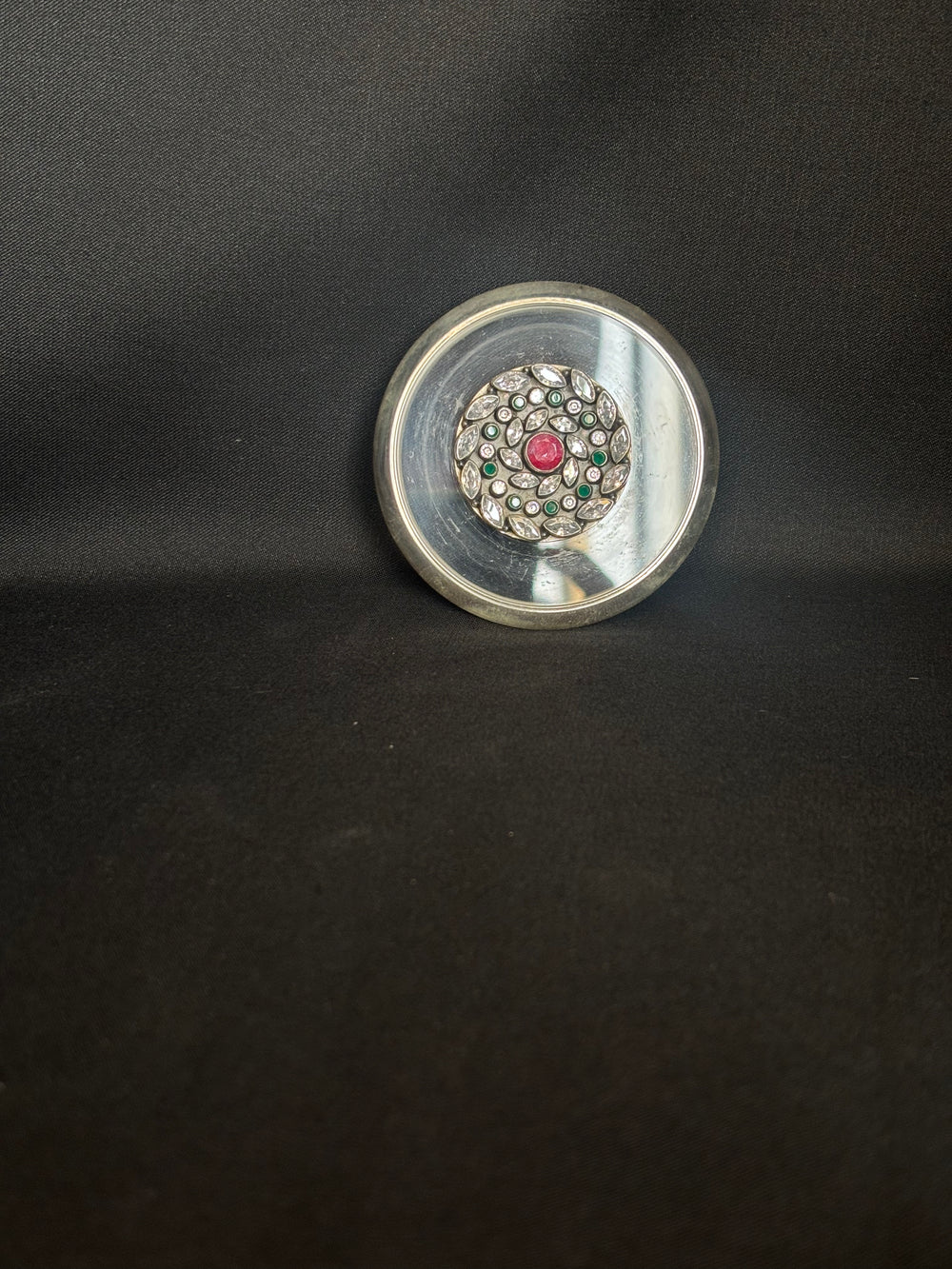 92.5 Sterling Silver Box with Intricate Floral Lid