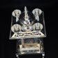 92.5 Sterling Silver Hatri - Elegant Handcrafted Pooja Mandir