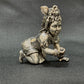 Silver Krishna Laddu Gopal Murti with High Antique Finish Divine Idol