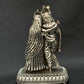Silver Radha Krishna Murti with High Antique Finish Divine Idol