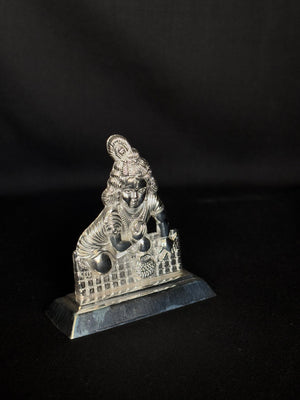 92.5 Sterling Silver Bal Gopal Idol - Handcrafted Religious Sculpture