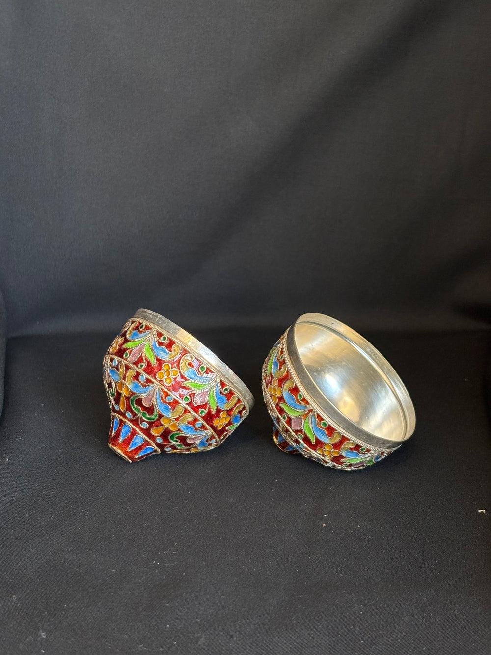92.5 Sterling Silver Handcrafted Meenakari Nariyal (Coconut) for Pooja
