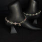 92.5 Sterling Silver Oxidized Anklets with Colorful Stone Accents - Traditional Indian Jewelry