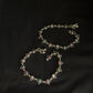 92.5 Sterling Silver Oxidized Anklets with Colorful Stone Accents - Traditional Indian Jewelry