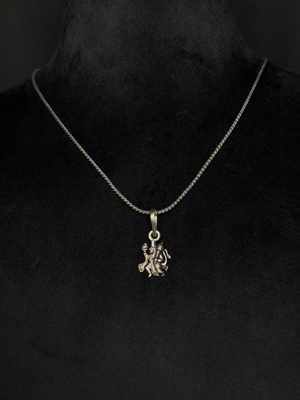 92.5 Sterling Silver Shri Hanuman Pendant - Spiritual Jewelry (Without Chain)