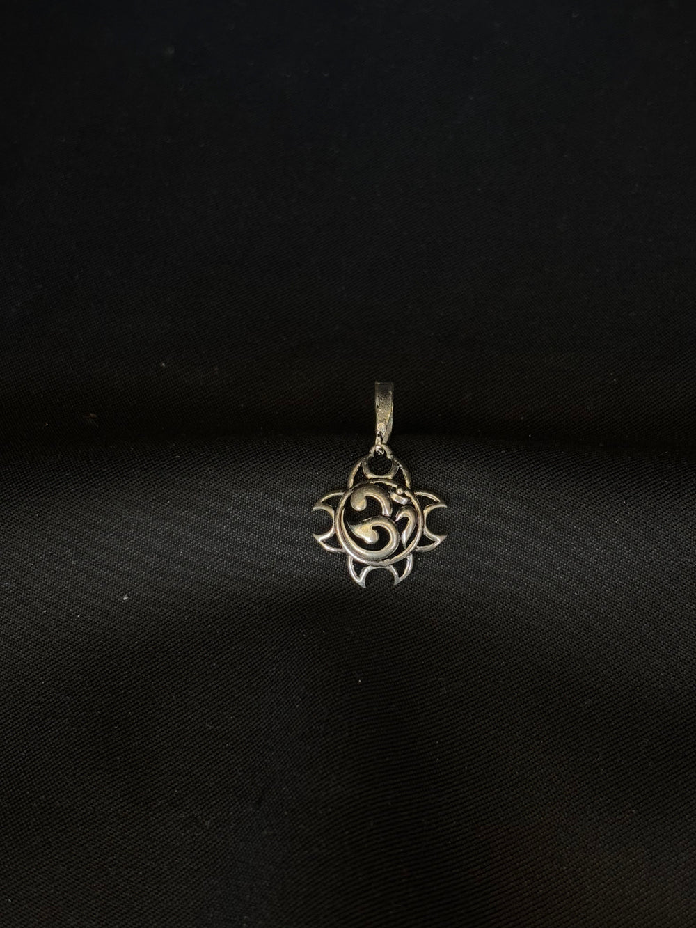 92.5 Sterling Silver Om Pendant - Spiritual Jewelry (Without Chain)