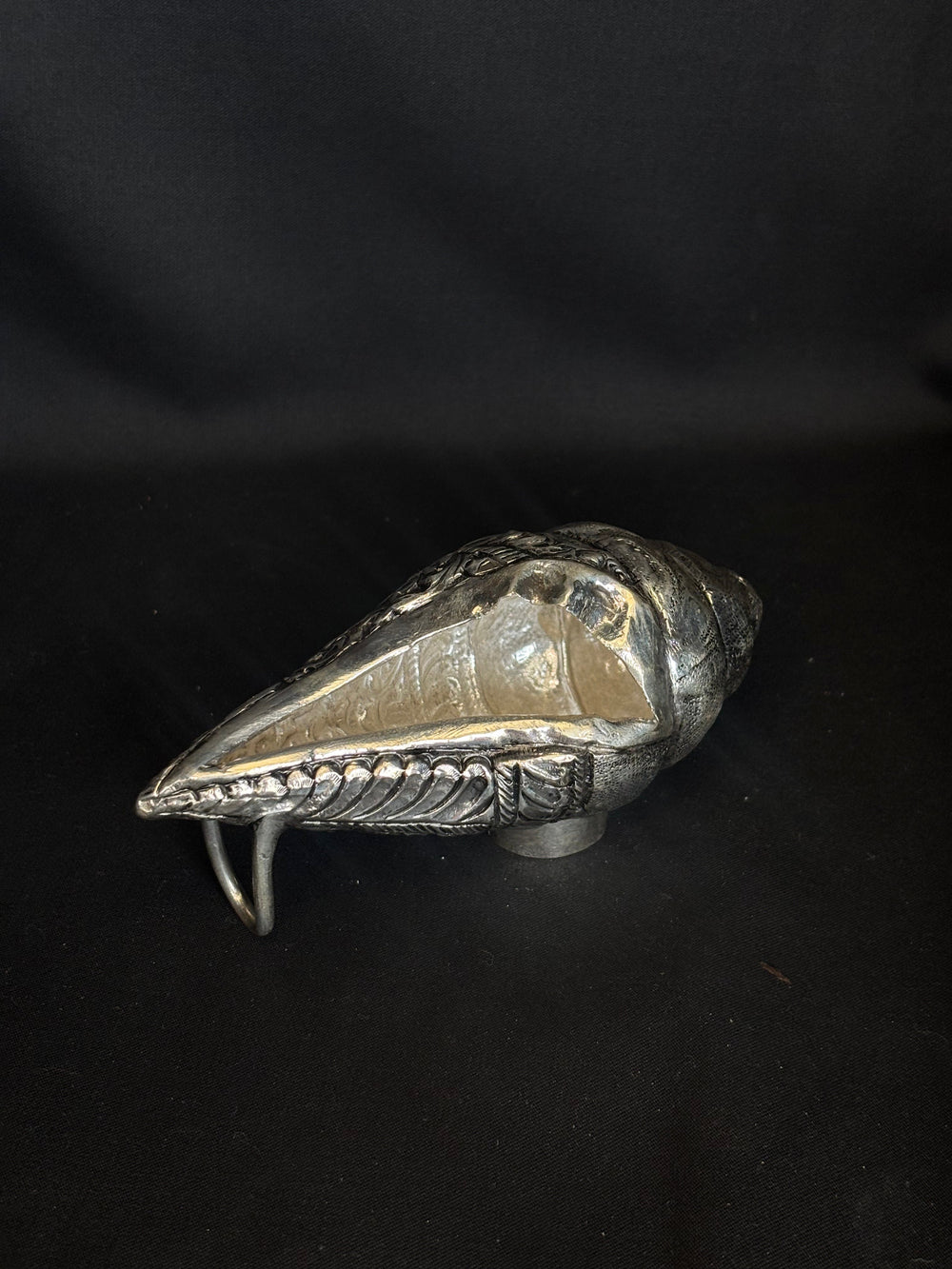 92.5 Sterling Silver Shankh (Conch Shell) - Decorative and Pooja Item