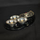 92.5 Sterling Silver Kumkum Holder Set - Traditional Pooja Accessory