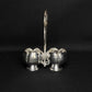 92.5 Sterling Silver Chopra/Haldi Kumkum Set - Floral Design