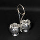 92.5 Sterling Silver Chopra/Haldi Kumkum Set - Floral Design