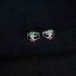 92.5 Sterling Silver Toe Rings with Colorful Stone Accents - Adjustable Band