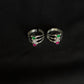 92.5 Sterling Silver Toe Rings with Colorful Stone Accents - Adjustable Band